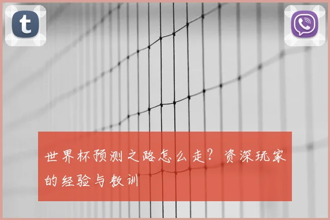 世界杯预测之路怎么走？资深玩家的经验与教训