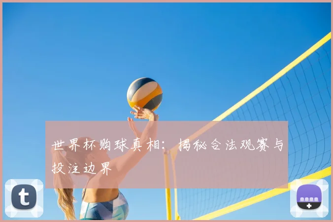 世界杯购球真相:揭秘合法观赛与投注边界